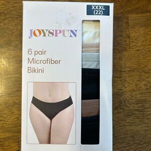 Women’s Secret Treasures Joyspun Bikini Panties 6 Pairs xxxl 22